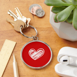 Niedliches Geschenk für moderne Herzen Rot Einfach Schlüsselanhänger