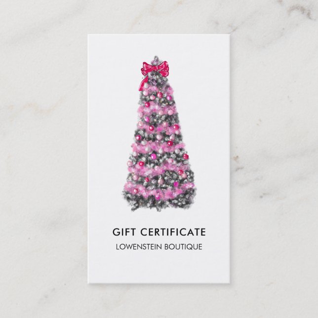 Niedliches Geschenkgutschein für moderne rosa Weih Rabattkarte (Vorderseite)