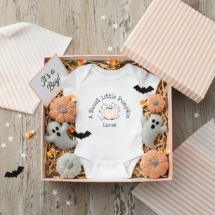 Niedliches Geschlecht Neutral Sweet Little Pumpkin Baby Strampler