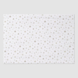 Niedliches Geschlecht Neutral White Silver Star Ba Seidenpapier