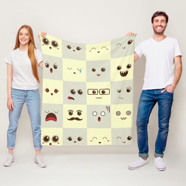 Niedliches Gesicht Fleecedecke (Beispiel)