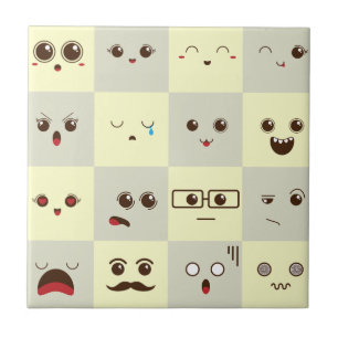 Niedliches Gesicht Fliese