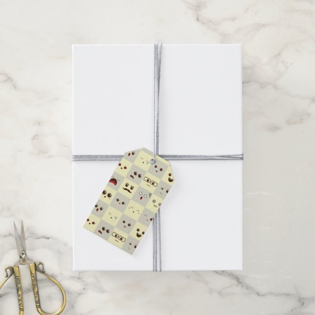 Niedliches Gesicht Geschenkanhänger (Mit Garn)