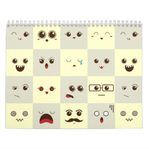 Niedliches Gesicht Kalender