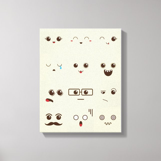 Niedliches Gesicht Leinwanddruck (Vorderseite)