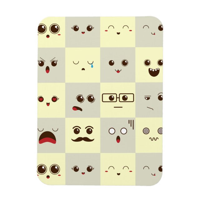 Niedliches Gesicht Magnet (Vertikal)