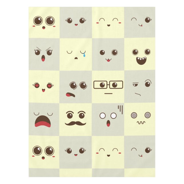 Niedliches Gesicht Tischdecke (Vorderseite)