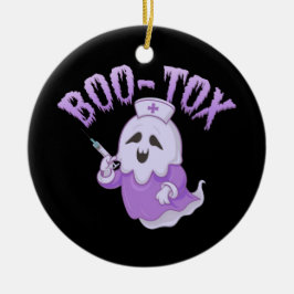 Niedliches Gespenst mit Botox-Injektion Funny Spoo Keramik Ornament