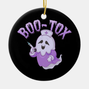 Niedliches Gespenst mit Botox-Injektion Funny Spoo Keramik Ornament