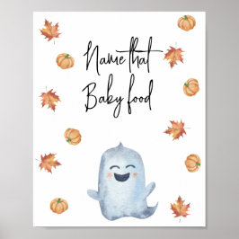 Niedliches Gespenst - Name dieses Babynahrung Poster