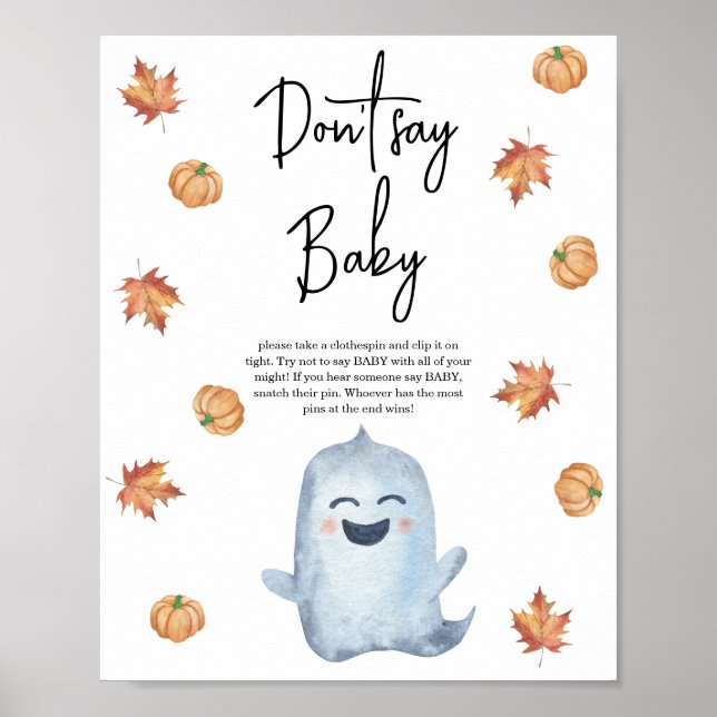 Niedliches Gespenst - Sag nicht, Baby Poster (Vorne)