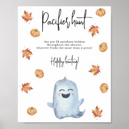 Niedliches Gespenst - Schnuller-Jagdspiel Kinderdu Poster