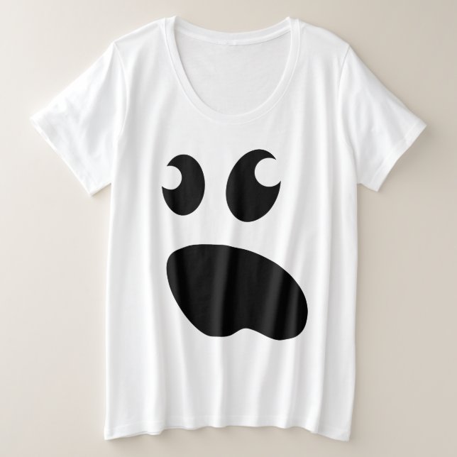 Niedliches gespenstisches Geist Große Größe T-Shirt (Design vorne)