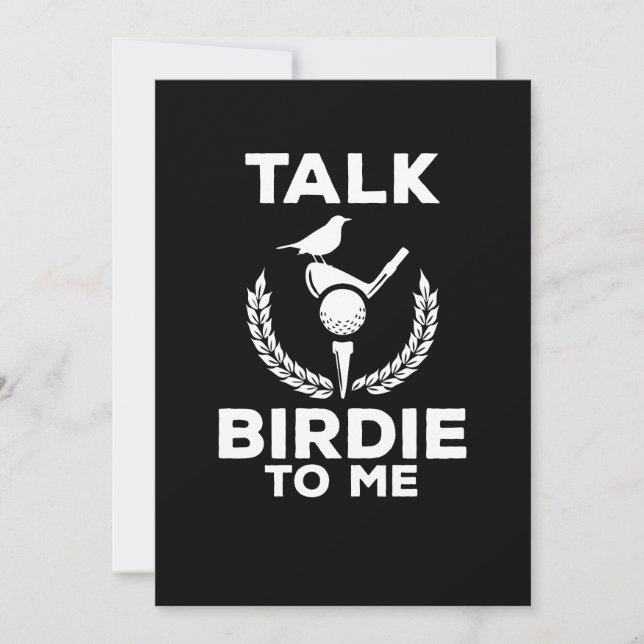 Niedliches Gespräch mit Birdie zu mir Funny Golfsp Einladung (Vorderseite)