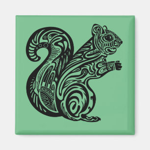 Niedliches gezeichnetes Eichhörnchen Magnet
