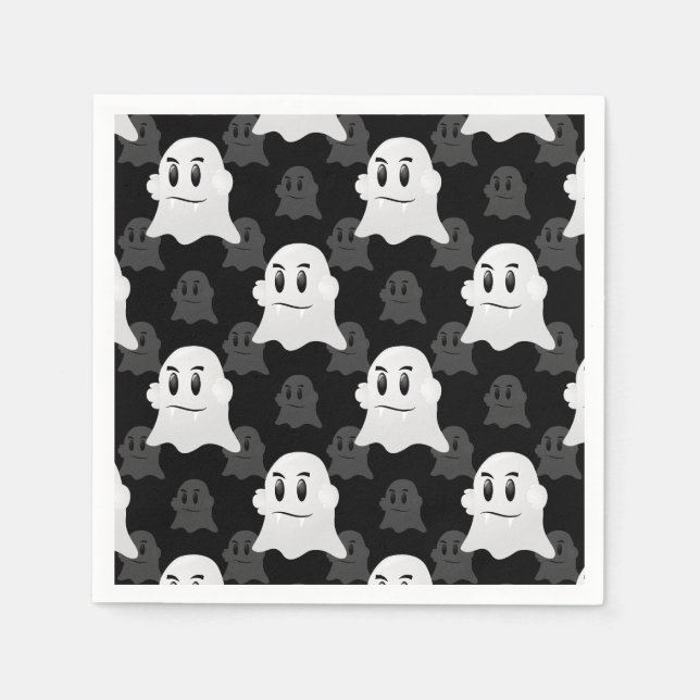 Niedliches Ghost-Blockdesign Serviette (Vorderseite)