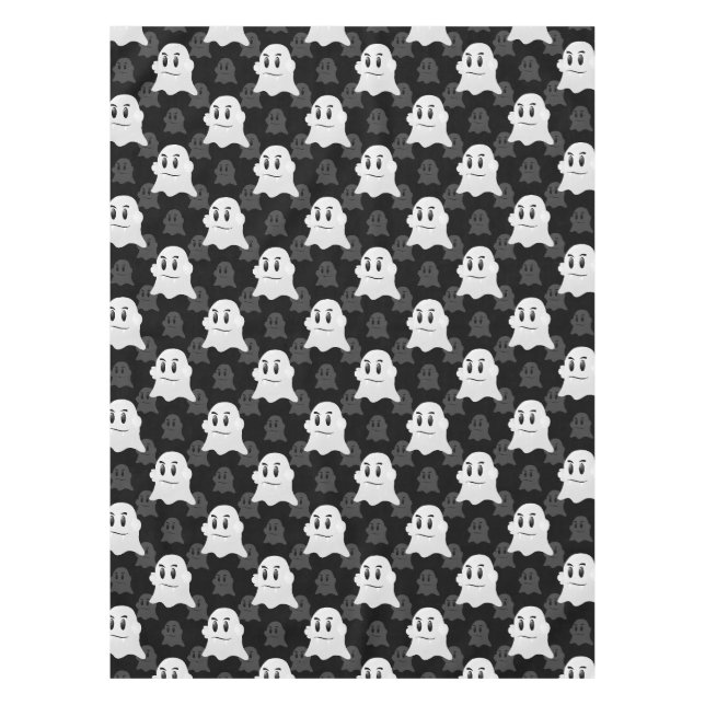 Niedliches Ghost-Blockdesign Tischdecke (Vorderseite)