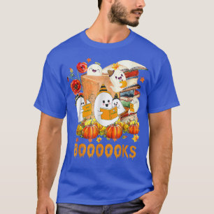 Niedliches Ghost-Buch Rezension Halloween-Lehrerbi T-Shirt