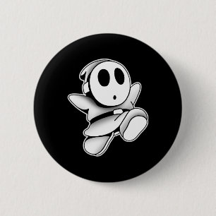 Niedliches Ghost-Gehör Maske Spooky Blackwork Button