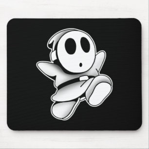 Niedliches Ghost-Gehör Maske Spooky Blackwork Mousepad