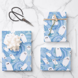 NIEDLICHES GHOST GESCHENKPAPIER SET