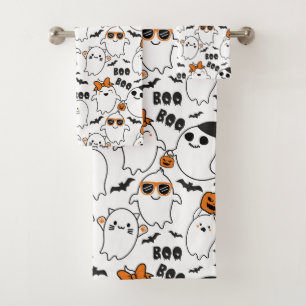 Niedliches Ghost Halloween Badetuch-Set Badhandtuch Set