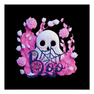 niedliches Ghost Halloween-Boxpack Poster