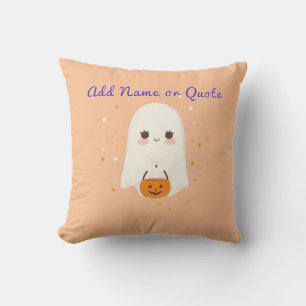 Niedliches Ghost Halloween-Kissen - bearbeitbarer  Kissen