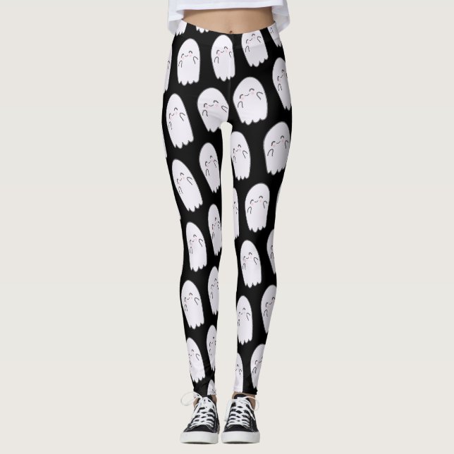 Niedliches Ghost Halloween-KostümLegende Leggings (Vorderseite)