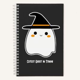 Niedliches Ghost mit Personalisiertem Bild und Tex Notizbuch