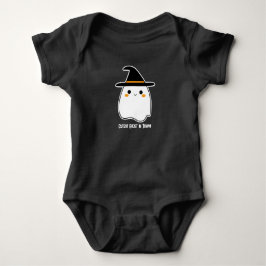 Niedliches Ghost mit Personalisiertem Text Baby Strampler