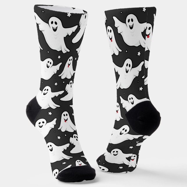 Niedliches Ghost-Muster Socken (Gewinkelt)