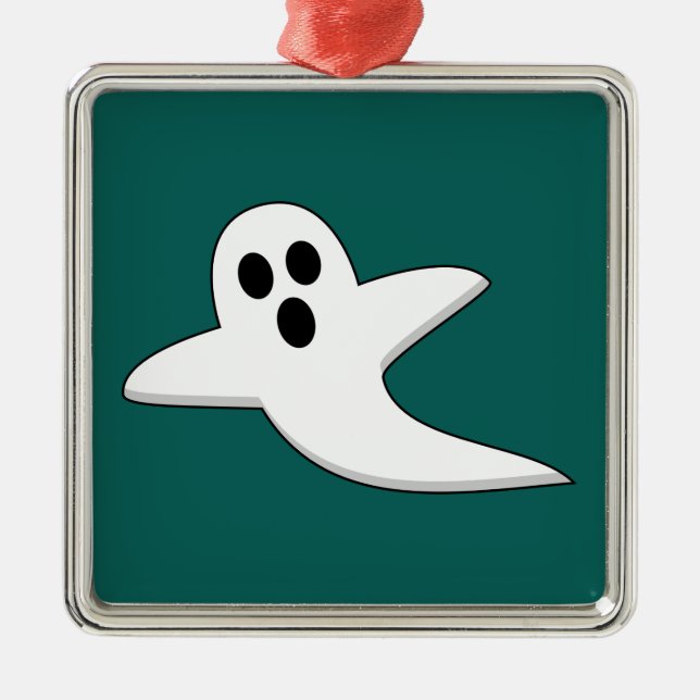 Niedliches Ghost Ornament Aus Metall (Vorne)