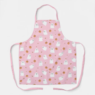 Niedliches Ghost-Pink-Pink-Halloween-Muster Schürze