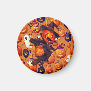 Niedliches Ghost Pumpkin Party Design Magnet