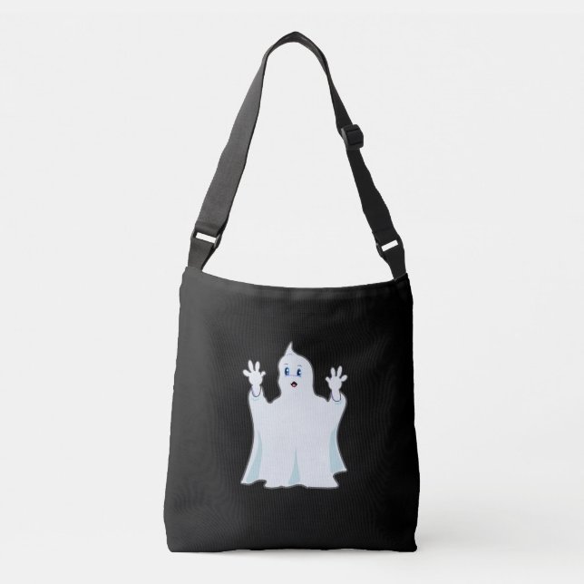 Niedliches Ghost Tragetaschen Mit Langen Trägern (Vorderseite)