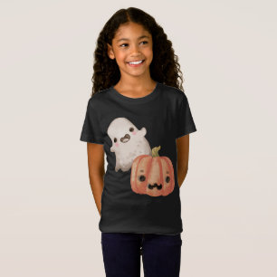 Niedliches Ghost und Jack-O-Lantern T-Shirt