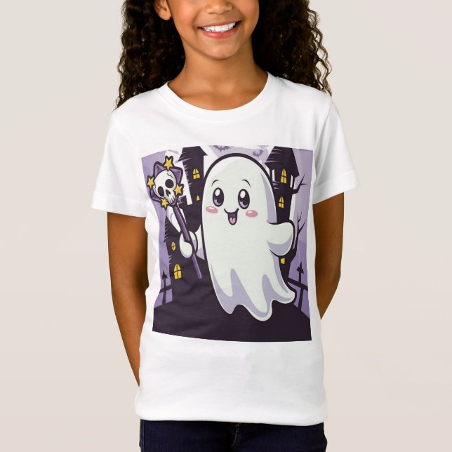 Niedliches Ghosting-Poster mit einer spielerischen T-Shirt (Vorderseite)