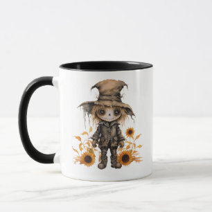 Niedliches Ghoul in Schwarz mit Sonnenblumen Hallo Tasse