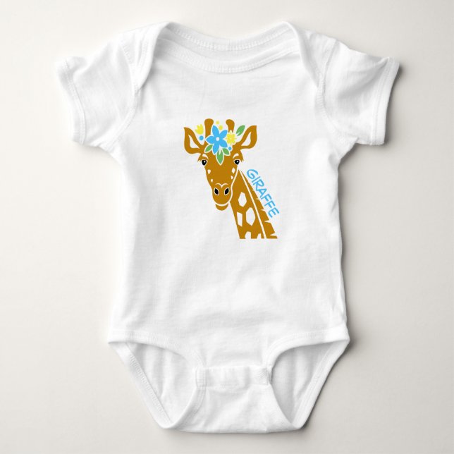 Niedliches Giraffe Baby Strampler (Vorderseite)