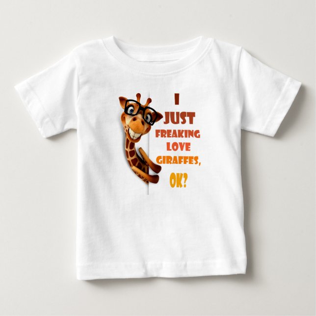 Niedliches Giraffe Baby T-shirt (Vorderseite)