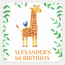 niedliches Giraffe & Bird Whimsical Party zum 1. G