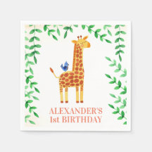 niedliches Giraffe & Bird Whimsical Party zum 1. G