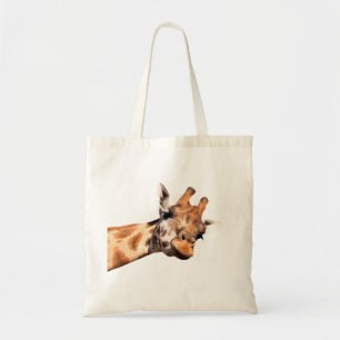 Niedliches Giraffe-Portrait Tragetasche