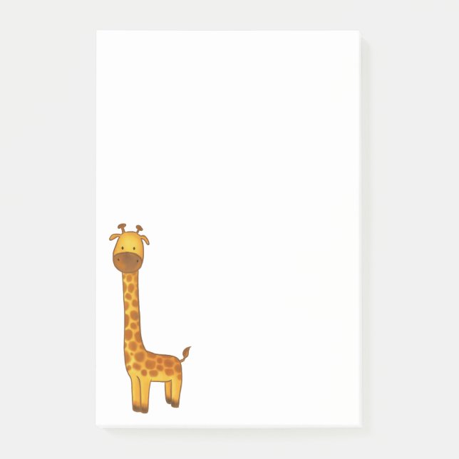 Niedliches Giraffen-Safari-Tier Post-it Klebezettel (Vorderseite)