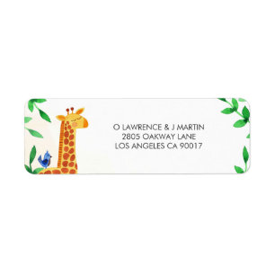 Niedliches Giraffen-Vogel-Grün