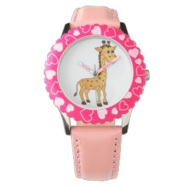 Niedliches Giraffendesign für Kinder Armbanduhr