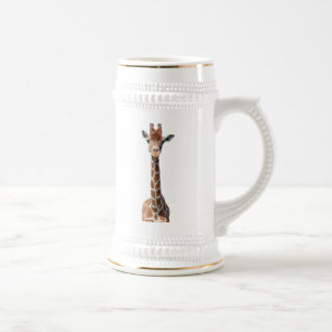 Niedliches Giraffengesicht Bierglas