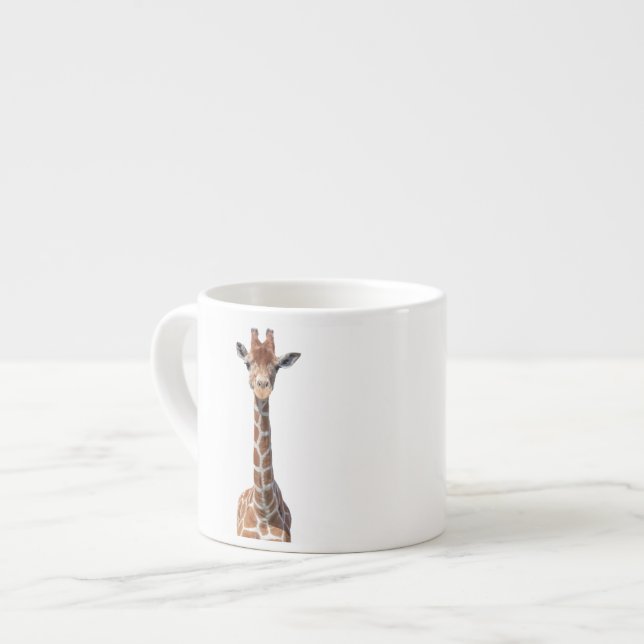 Niedliches Giraffengesicht Espressotasse (Vorderseite Links)
