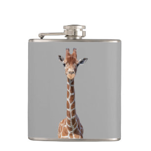 Niedliches Giraffengesicht Flachmann
